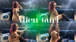 Sexy Smoking, Barely Dressed | Alien Girl