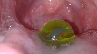 Marbles in the mouth, marbles in the mouth and stomach - Full screen Total Vore 4K