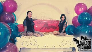 Caro and Nina rides GL700 Airships until they pop HD Version