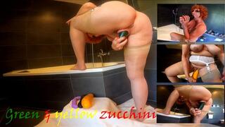 Green and yellow zucchini