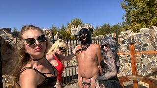 60 lashes on cock and balls - Cruel Trio CBT