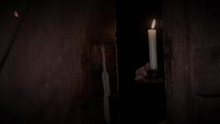 A chained, hungry maid gets some water and bread in a very special way