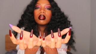 Long Vampy Nail Modeling Hand Fetish Finger Nail Fetish Long Nails 1080 MP4