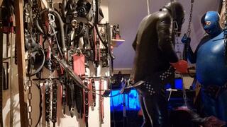Christmas Discount - Rubber Strap On Pegging Bondage