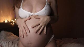 Big mom, pregnant belly (Full HD 1920 1080)