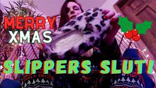 Merry Christmas Slippers Slut - MP4
