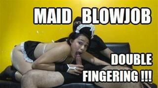 FINGER FUCKING BLOWJOB 231225B2 SARAI PRATICING MAID GETTING FINGERED IN PUSSY AND ASS WHILE SUCKING COCK + FREE SHOW SD MP4