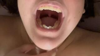 mouth tour while laying down