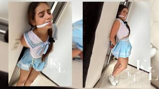 Luana: A Schoolgirl tied Hops to go Downstairs