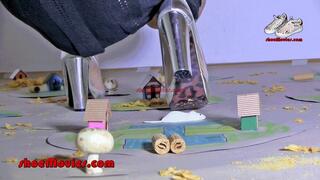 A Giantess walks over a village 1-B (0081n)