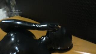 Cum covered 2 pussies latex slut!