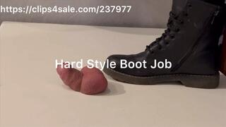 Hard Style Bootjob - Close View CBT Ball Crush