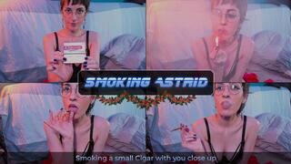 Smoking a small Cigar with you close up | Astrid ASMR