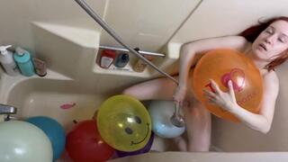 Showering and Masturbating in Balloons