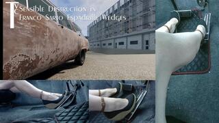 Sensible Destruction in Franco Sarto Espadrille Wedges (mp4 1080p)