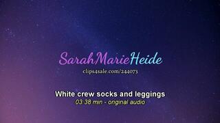 White crew socks and leggings