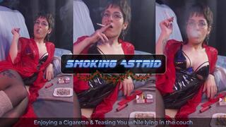 Enjoying a Cigarette & Teasing You while lying in the couch | Astrid