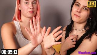 Teen Girls Hand Measuring - 4K MP4
