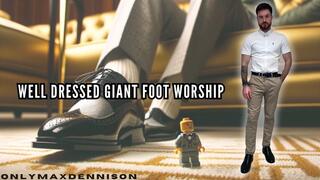 Well dressed giant foot worship (Lego prop)