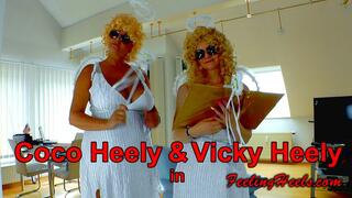 The Angels share - Episode 2 - starring: Coco Heely & Vicky Heely - Part 1 - HD - REMASTERED - High Heels Halo Magic Wand Toe Wiggling Spreading Handjob Double Blowjob - 720p - MP4