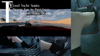 Land Yacht Series: Desert Fun in Pantyhose and Stiletto Ankle Boots (mp4 1080p)