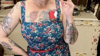 Marlboro reds - Your elegant and hot stepmother, smoking for you - A few puffs in your face, Deep Inhales, Triple Puffs, Triple pumps, Smoke rings, Long drag, Long dress, High heels, Makeup, Long nails