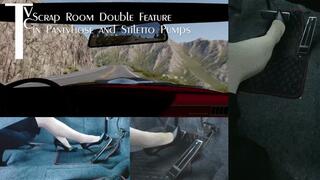 Scrap Room Double Feature in Pantyhose and Stiletto Pumps (mp4 1080p)