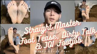 Straight Master Nate Games While Showing His Feet & Does a Simulated Footjob- Male Feet, Guys Feet