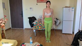 Duct tape mummy game for beauty (Chinese model)