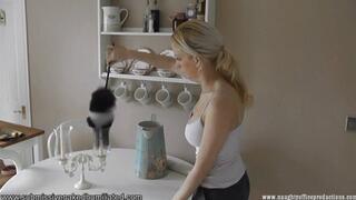 Stealing Maid Samantha Alexandra Is Stripped, Shamed & Caged!!!