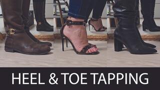 Toe Tapping in Two Pairs of Leather Boots and Sandals Pt 3