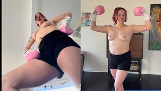 POV Topless Boxing With Lizzy!