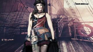 400 Barbara Bieber as pirate girl on a ship role play Steampunk