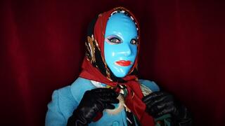 Mother of Masks: The Tight Delight of Scarves & My Blue Latex Hood