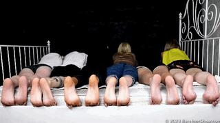 Wall of 12 bare soles, beautiful and ugly, ranging in age from 18 to 50 (Part 4 of 6)