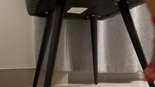 Red mules and red pedicure