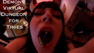 Demon's Virtual Dungeon for Tinies - VR 360 - with Jane Judge as Cahrnilla, with Shrinking, Vore, Magic Control, JOI, Femdom POV and TTRPG DND High Fantasy