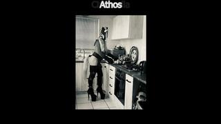 Athos doing house chores