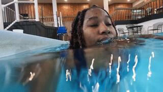Teenie Swims in Pool with Giantess and Friends POV 1080