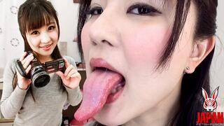Yuika SAWA's Sensual Tongue Movements - POV Kiss