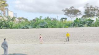 Tiny watching his friends