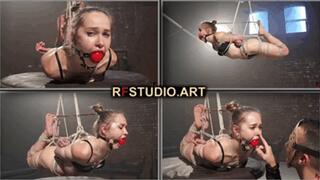 Ivanka - Hogtied, ballgagged and suspended at a great height (UHD 4K MP4)