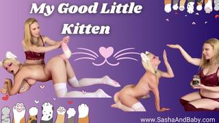 My Good Little Kitten with Her Butt Plug Tail Serves and Loves Me