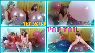 We Will POP YOU - Looner B2P and Sit Pop with Jacquelyn Velvet and Kat Van Wylder in 1080p