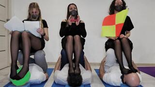 Human chairs for 5 Russian Queens (special video)
