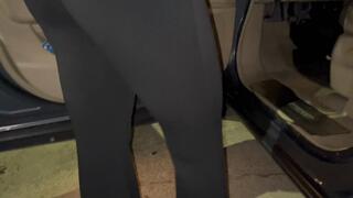 Plump Booty Ebony Revving in Nissan - Crocs & Yoga Pants