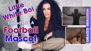 LITTLE WHITE BOI TURNED INTO A FOOTBALL MASCOT