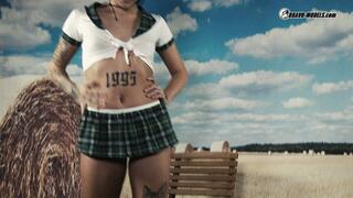 434 Quinn Diamond as shool girl in the field