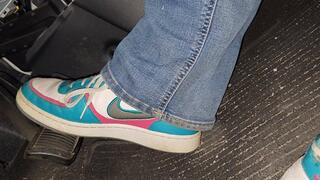 Driving in Nike Air Sneakers