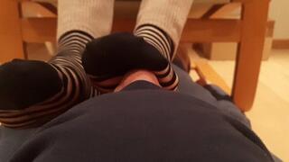 Roommate used as Footrest